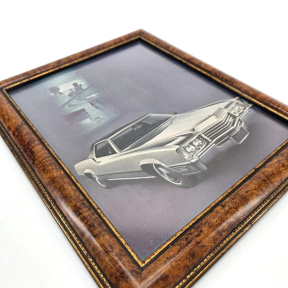 Vintage Framed Wall Art 1970 Cadillac Eldorado Car Magazine Ad Advertisement